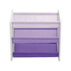 Scaffale porta libri a 3 livelli per bambini, viola, 76 cm H