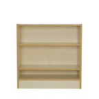 Libreria per bambini a 2 ripiani da 76 cm, laminato in acero mandorla, bianco sporco