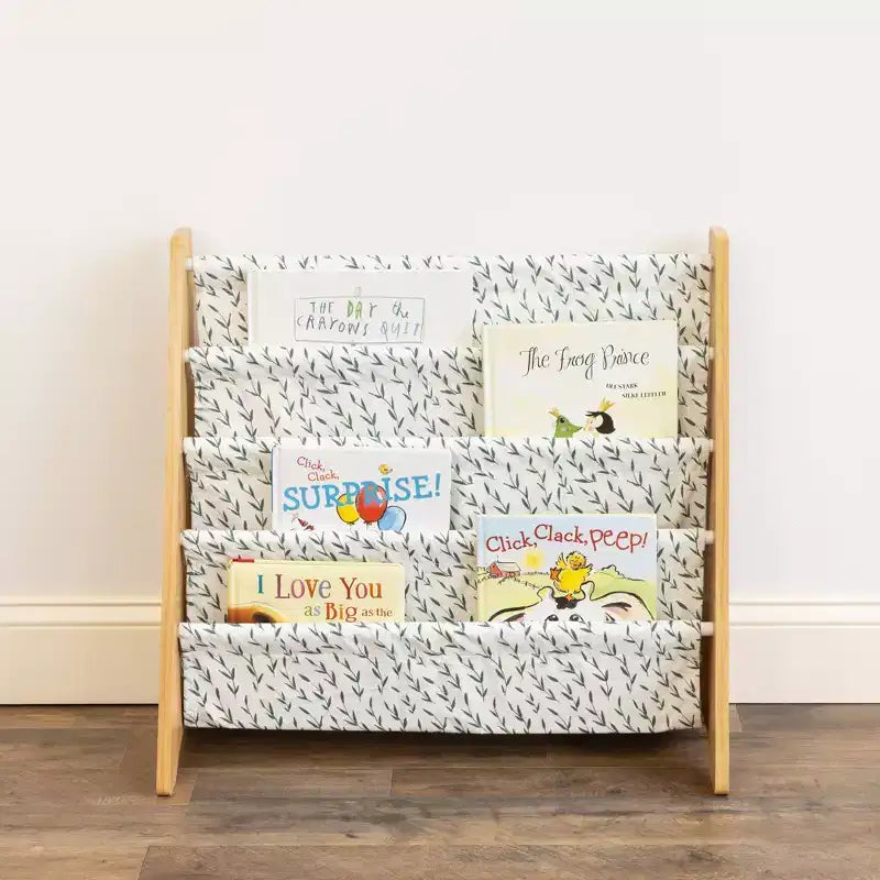 Libreria per bambini a 4 ripiani in legno naturale: Struttura in MDF, 4 ripiani, 61 cm H, 63,5 cm L, 28 cm P, Età 2+