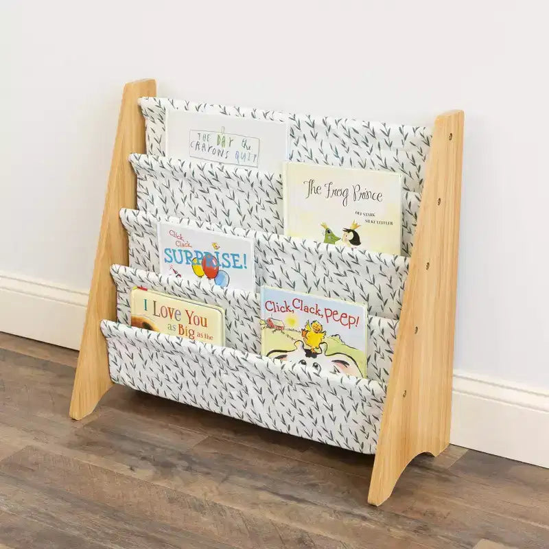 Libreria per bambini a 4 ripiani in legno naturale: Struttura in MDF, 4 ripiani, 61 cm H, 63,5 cm L, 28 cm P, Età 2+
