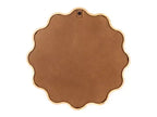 Specchio ondulato con cornice in legno smerlata