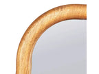 Specchio ondulato con cornice in legno smerlata