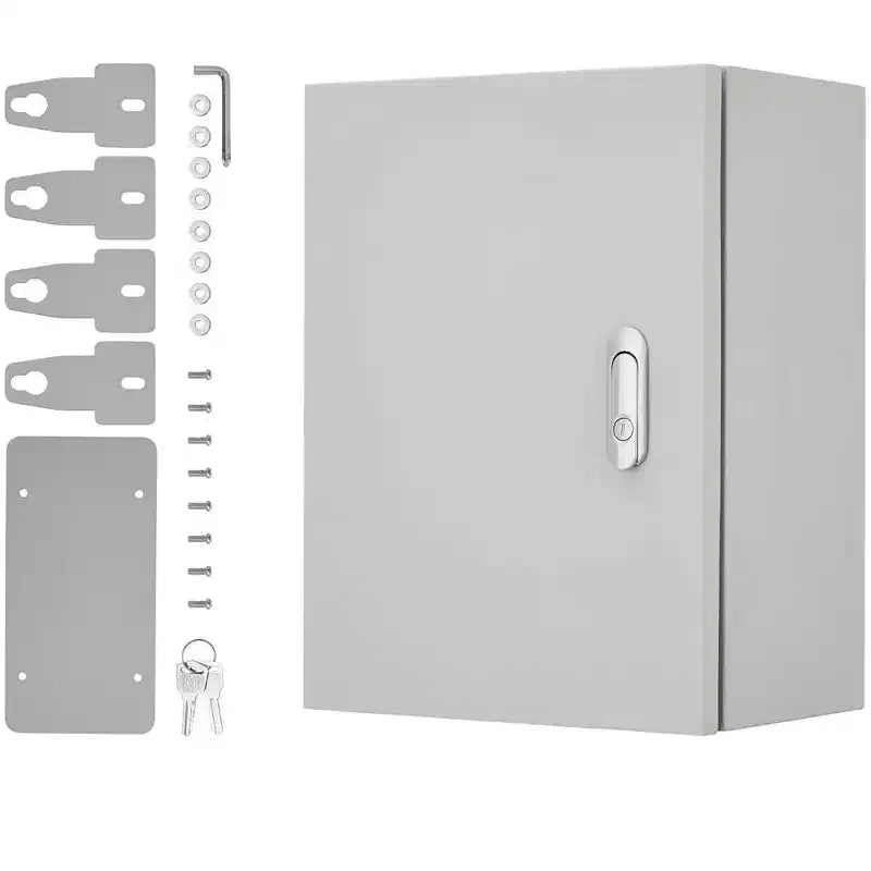 Scatola di derivazione elettrica NEMA 4X, armadio in acciaio IP66 resistente alle intemperie, per esterni/interni, incernierato, bloccabile, con piastra di montaggio, certificato UL