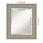 Specchio da parete per bagno con cornice smussata