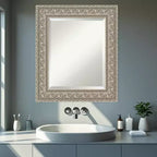 Specchio da parete per bagno con cornice smussata