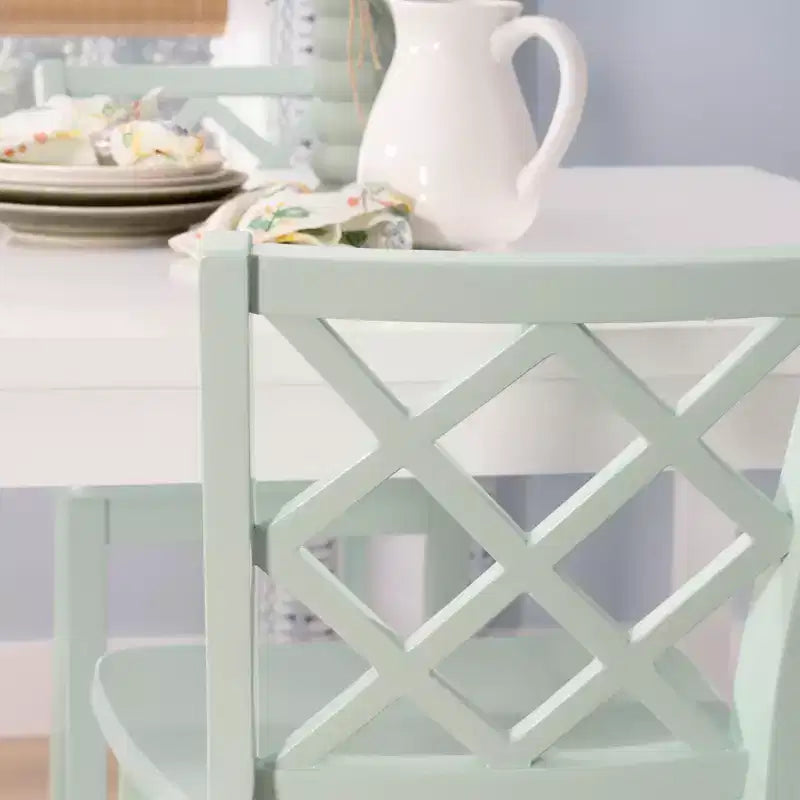 Set da pranzo Shelby Square con 5 pezzi, altezza bancone, colore menta