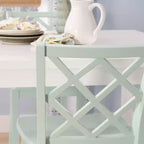 Set da pranzo Shelby Square con 5 pezzi, altezza bancone, colore menta