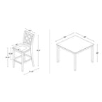 Set da pranzo Shelby Square con 5 pezzi, altezza bancone, colore menta