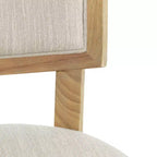 Set da pranzo ovale allungabile 5 pezzi imbottito in tessuto tortora/beige