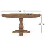Set da pranzo ovale allungabile 5 pezzi imbottito in tessuto tortora/beige