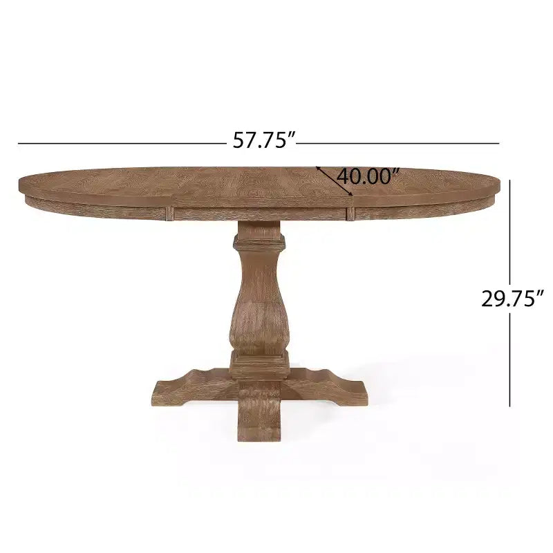 Set da pranzo ovale allungabile 5 pezzi imbottito in tessuto tortora/beige