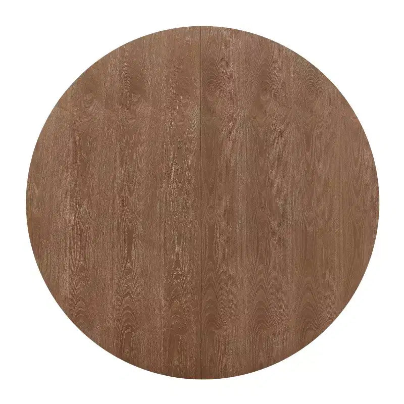 Set da pranzo ovale allungabile 5 pezzi imbottito in tessuto tortora/beige
