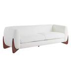 Divano a 3 posti in tessuto Bouclé Beige da 210 cm