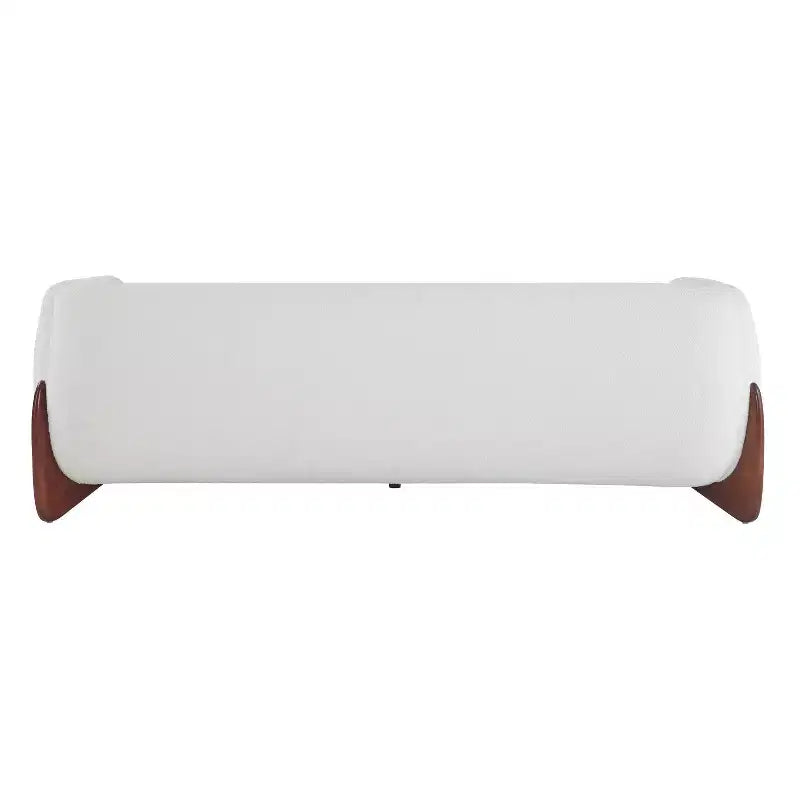 Divano a 3 posti in tessuto Bouclé Beige da 210 cm