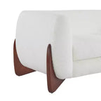 Divano a 3 posti in tessuto Bouclé Beige da 210 cm