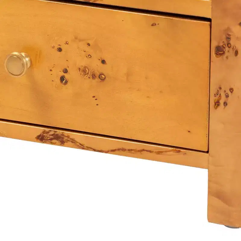 Comodino Camira Wood 1 cassetto radica di acero chiara