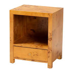 Comodino Camira Wood 1 cassetto radica di acero chiara