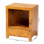 Comodino Camira Wood 1 cassetto radica di acero chiara