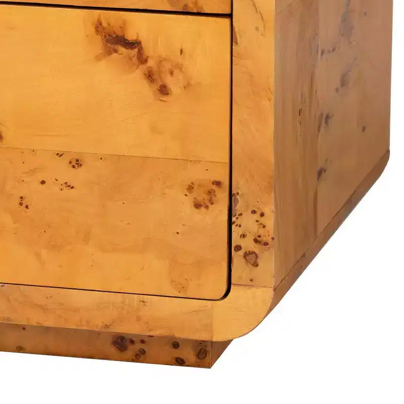 Cassettiera Netra a 6 cassetti in legno di radica di acero chiaro
