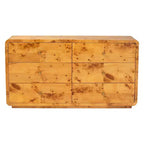 Cassettiera Netra a 6 cassetti in legno di radica di acero chiaro