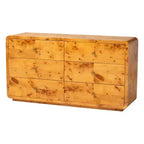 Cassettiera Netra a 6 cassetti in legno di radica di acero chiaro
