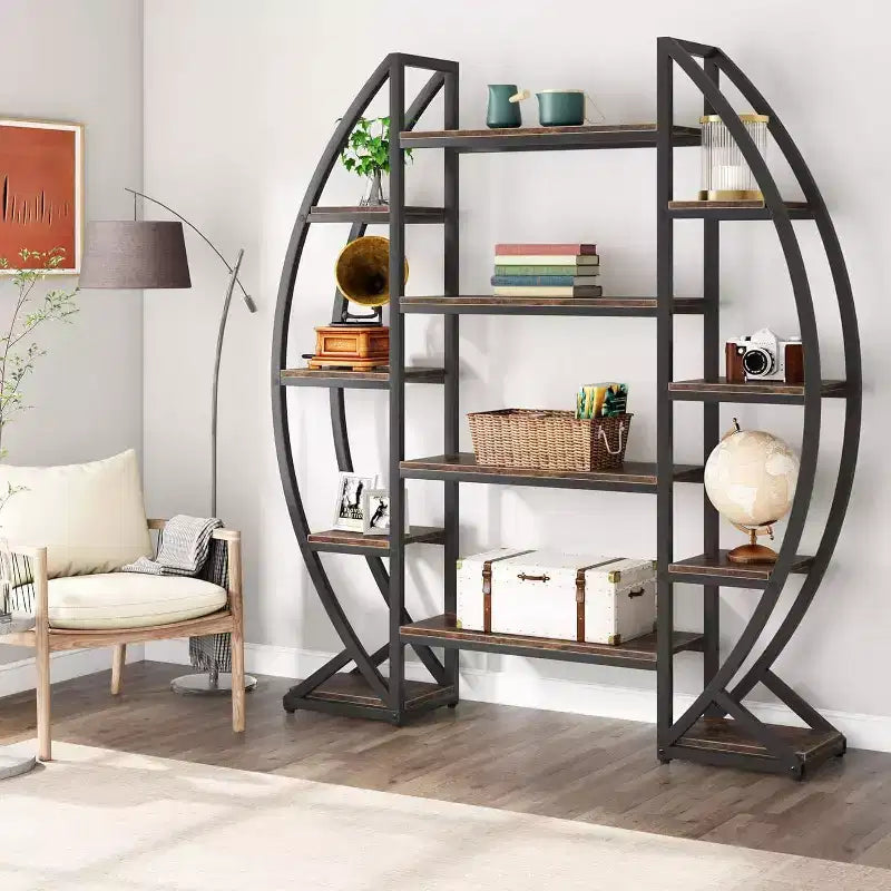 Libreria marrone da 69,68"