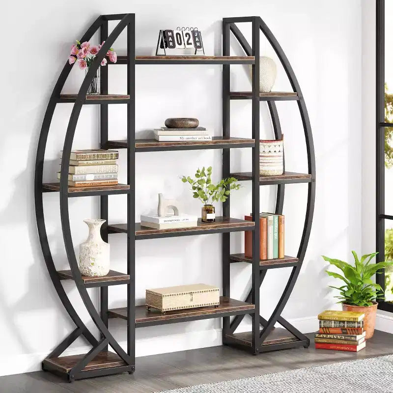 Libreria marrone da 69,68"