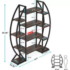 Libreria marrone da 69,68"