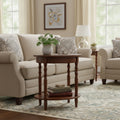 Breighton Home Classic Accents Brandi Oval End Table with Shelf in Espresso