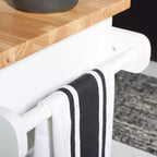Carrello da cucina Kiko a 2 cassetti e 2 ripiani - KCH8704 - Bianco/Naturale