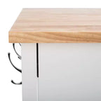 Carrello da cucina Kiko a 2 cassetti e 2 ripiani - KCH8704 - Bianco/Naturale