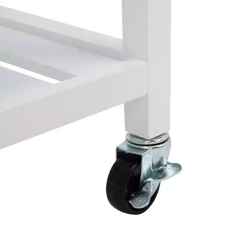 Carrello da cucina Kiko a 2 cassetti e 2 ripiani - KCH8704 - Bianco/Naturale