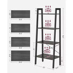 Scaffale a 4 ripiani a scala Libreria Scaffalatura Mobili Organizzazione Ripiani