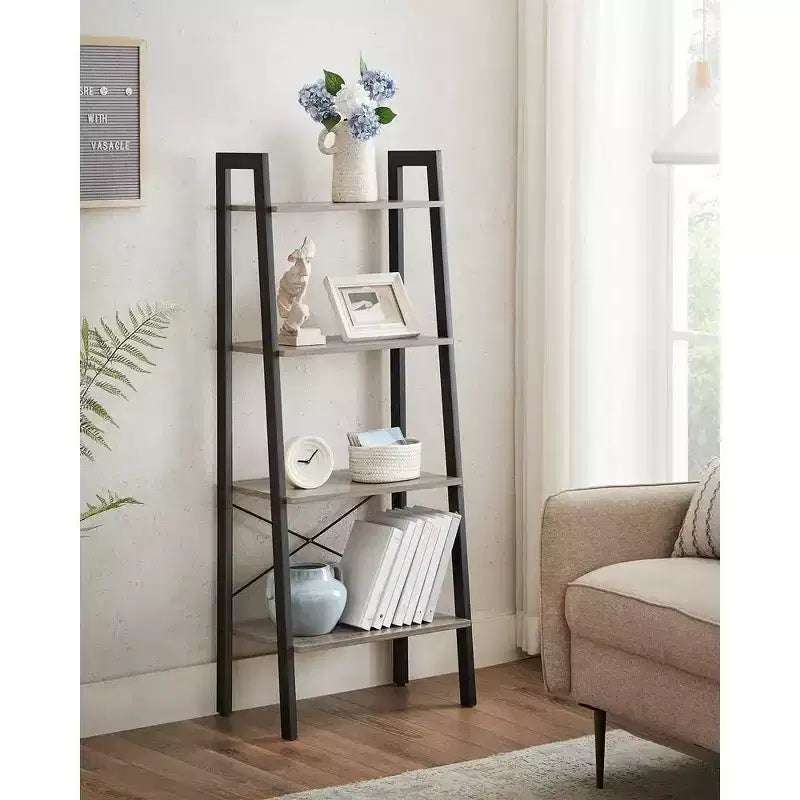 Scaffale a 4 ripiani a scala Libreria Scaffalatura Mobili Organizzazione Ripiani