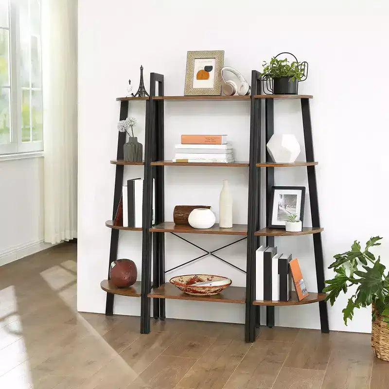 Scaffale a 4 ripiani a scala Libreria Scaffalatura Mobili Organizzazione Ripiani