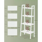 Scaffale a 4 ripiani a scala Libreria Scaffalatura Mobili Organizzazione Ripiani