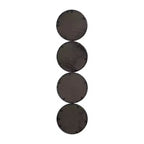 Moderner Wandspiegel, Akzentspiegel mit runden Glaspaneelen, Holz- und Metallrahmen, dekorative Wohn- und Bürodekoration für Wohnzimmer und Schlafzimmer, 48, Schwarz