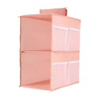 Unique Bargains 2-Shelf Closet Hanging Organizer with Magic Tapes