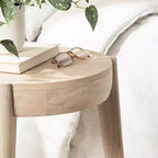 Tavolino Vola in legno, 17x17x18, Naturale