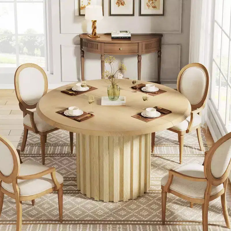 Lantine 43.3 Tavolo da pranzo rotondo da fattoria per 4 persone