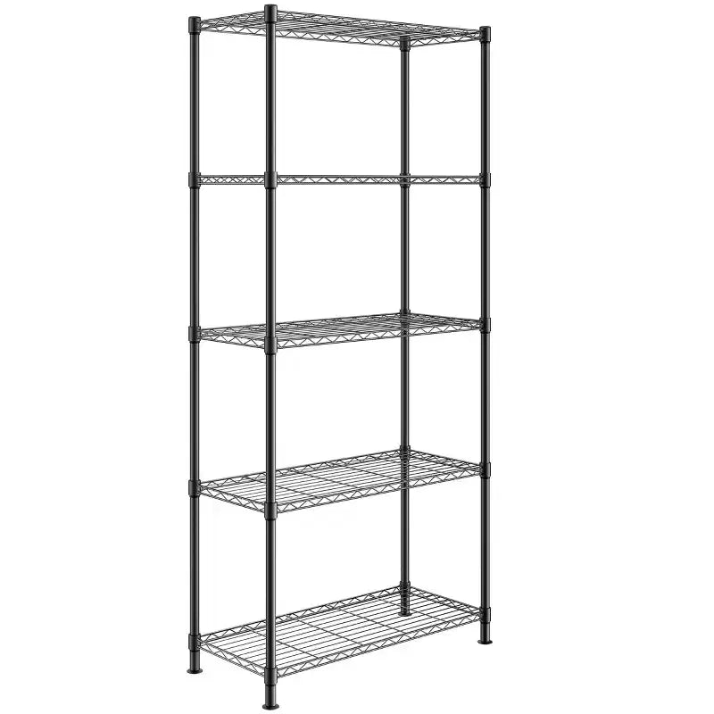 Scaffale a 5 ripiani in metallo resistente, regolabile, per garage, portata 2000 libbre, con piedini di livellamento