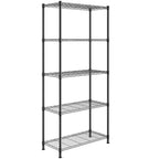 Scaffale a 5 ripiani in metallo resistente, regolabile, per garage, portata 2000 libbre, con piedini di livellamento