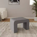 LeisureMod Modern 26 Velvet Boucle Upholstered Bench with Padded Seat, Accent Seating for Living Room, Bedroom, or Entryway