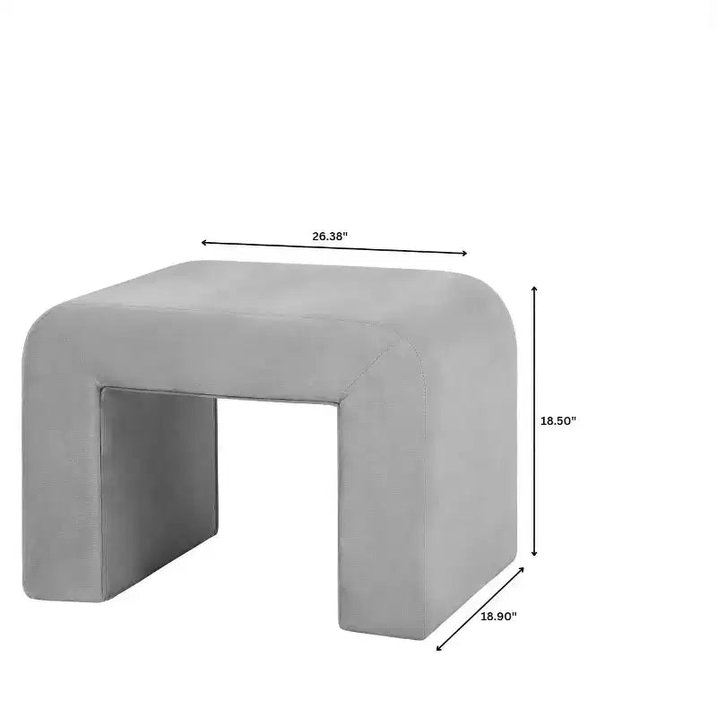 Panca moderna da 26" rivestita in velluto bouclé con seduta imbottita, seduta d'accento per soggiorno, camera da letto o ingresso