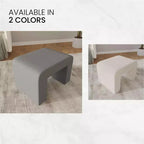 Panca moderna da 26" rivestita in velluto bouclé con seduta imbottita, seduta d'accento per soggiorno, camera da letto o ingresso