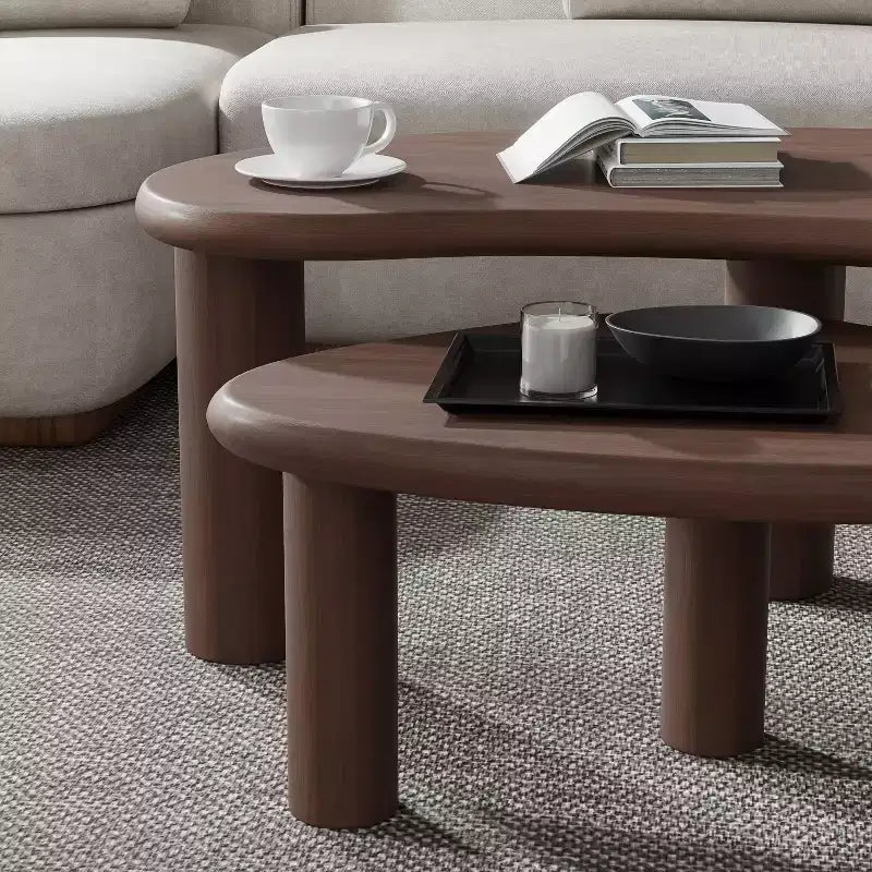 Tavolino Rettangolare da Salotto con Piano Effetto Legno