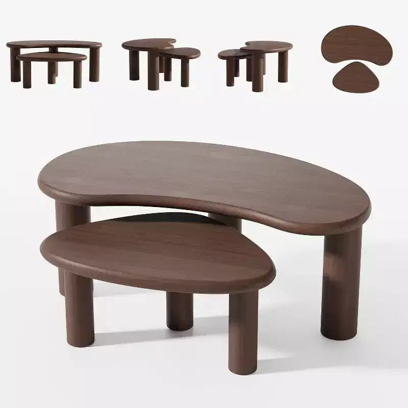 Tavolino Rettangolare da Salotto con Piano Effetto Legno