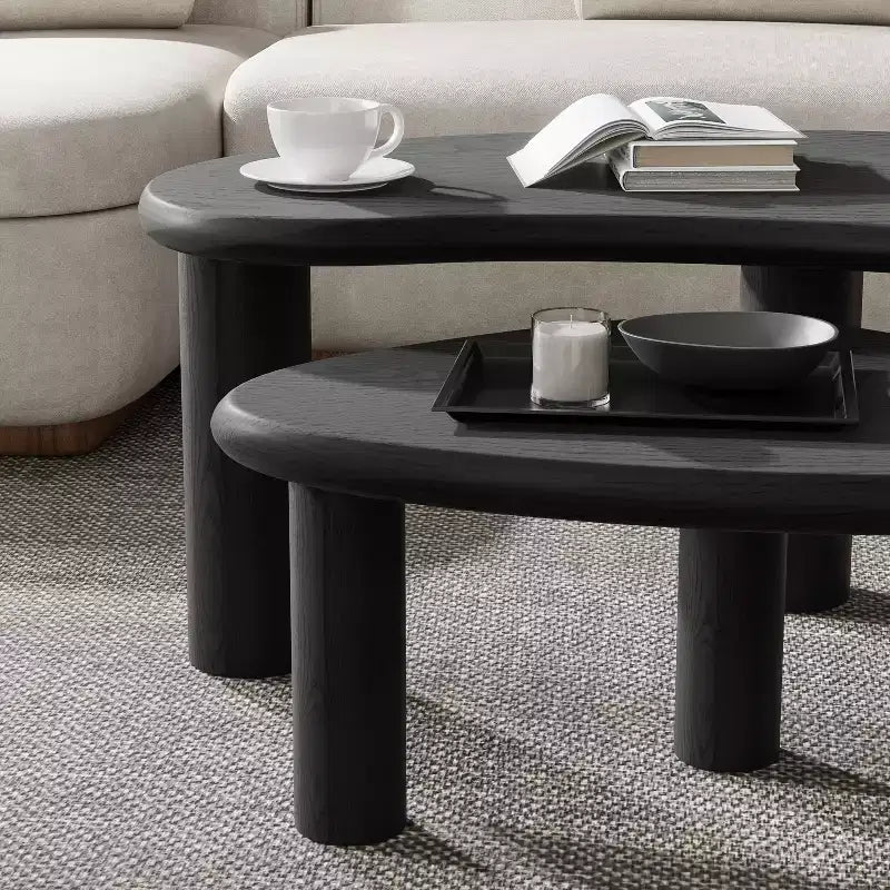 Tavolino Rettangolare da Salotto con Piano Effetto Legno