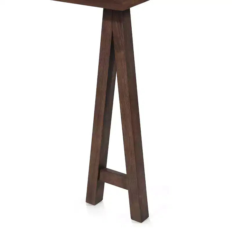 Set da pranzo Camilla 7 pezzi in similpelle e legno di caucciù