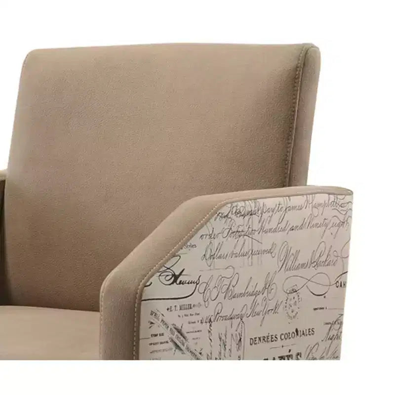 Sedia da pranzo con braccioli in finitura Driftwood e script Birmingham stampato, con borchie, set da 2
